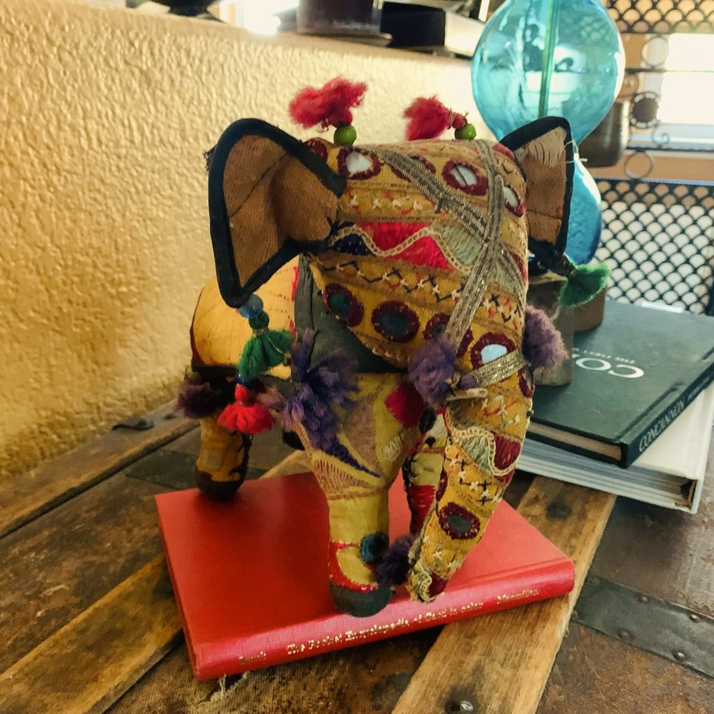 Vintage Anglo Raj cotton handmade elephant